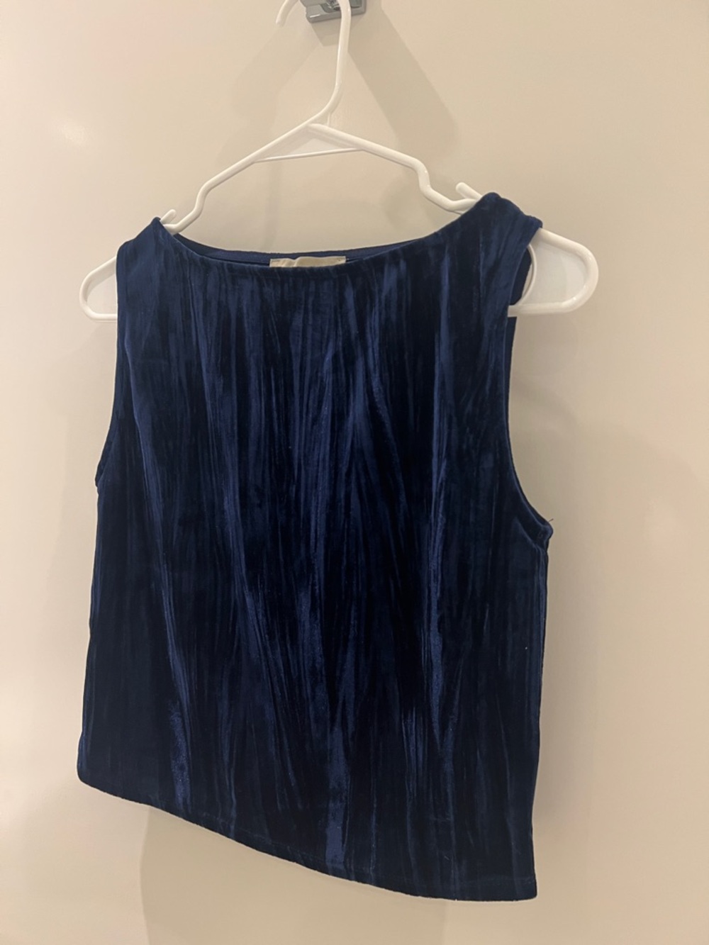 Monk & Lou Sleeveless Navy Velvet Midi Skirt Set - Picture 8 of 14